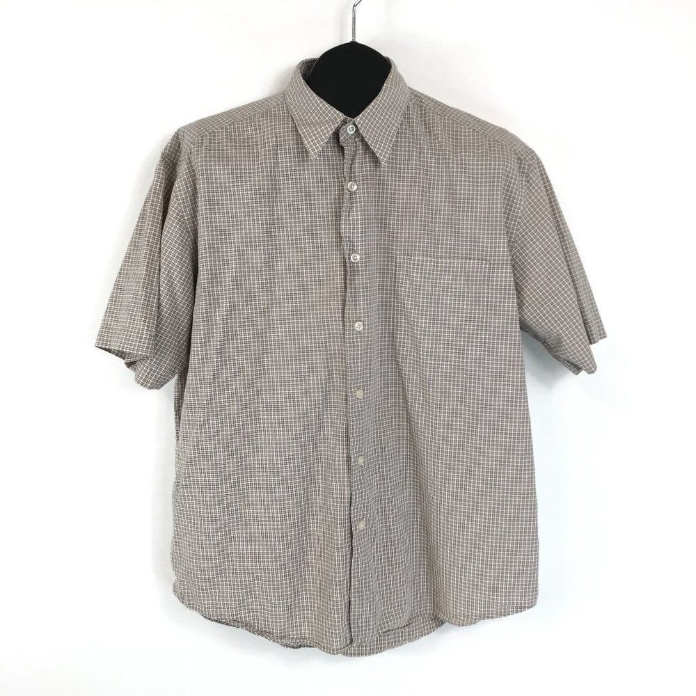 Eddie Bauer Button Up Shirt Men's Size Large Short Sleeve Cotton Outdoor